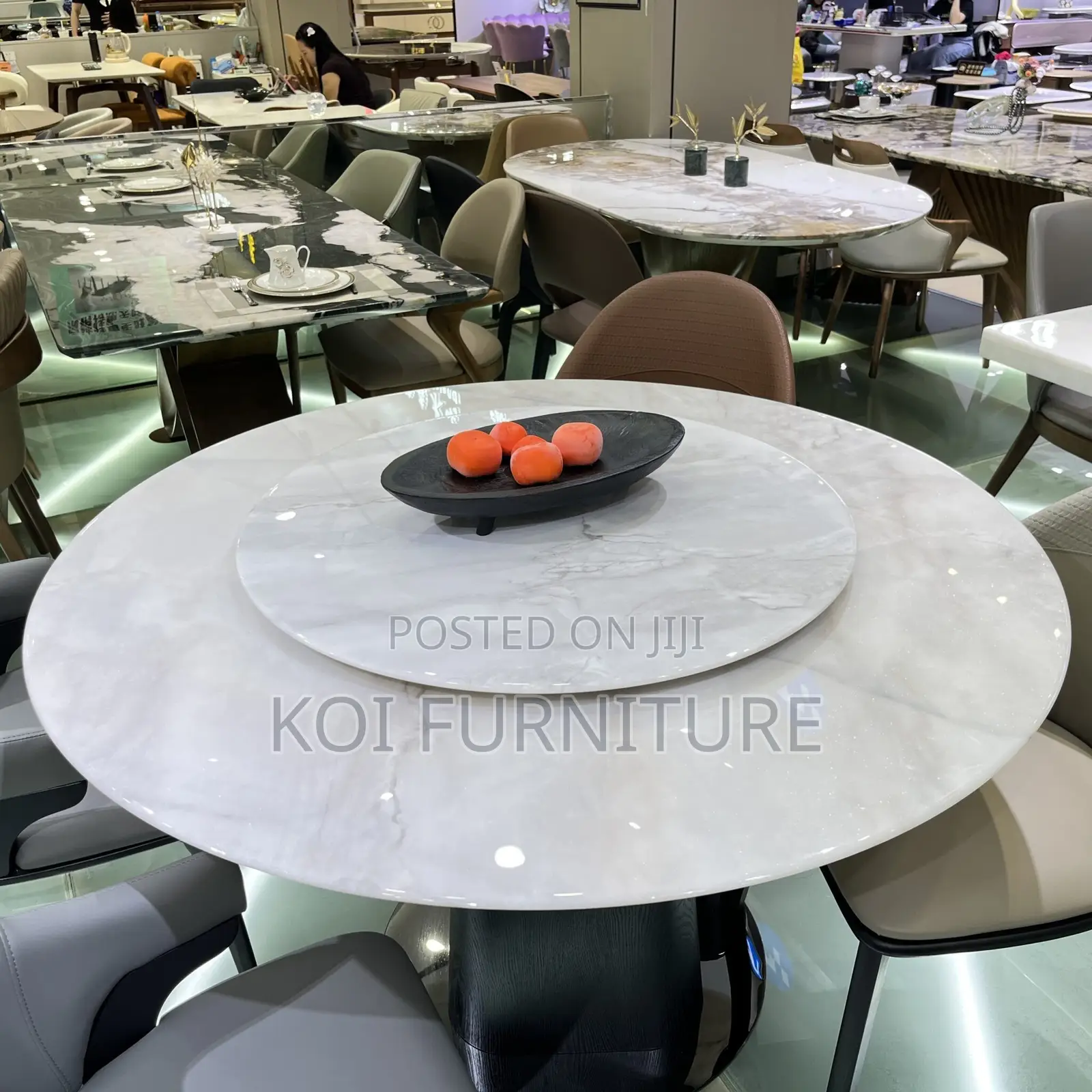 Dining Set; Luxury 6 Seater Round Dining Sets