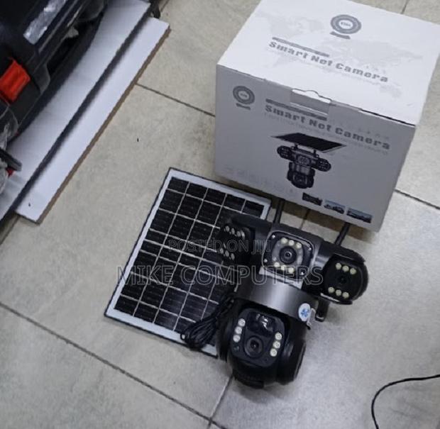 Triple Lens 4G Solar CCTV Camera With Full HD 360° Wide-Area