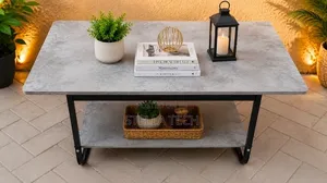 Imported Executive Marble Top Coffee Table