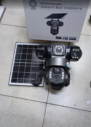 G Triple Lens Solar Surveillance Camera With Strobe Light