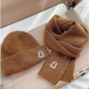 2 in 1 Warm Winter Kids Beenie Hat,scarf Set