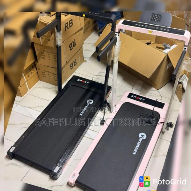 Euromax Foldable Walking Pad Treadmill – Incline & Handrails - thumbnail 2