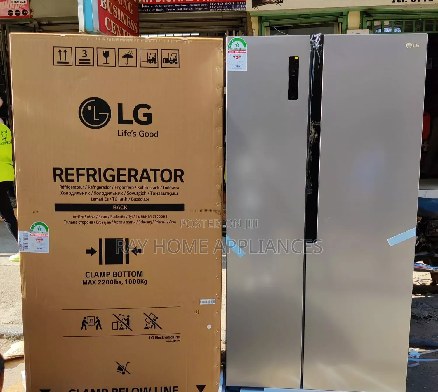 519litres LG Side by Side Fridge No Frost Gc-Fb507pqam