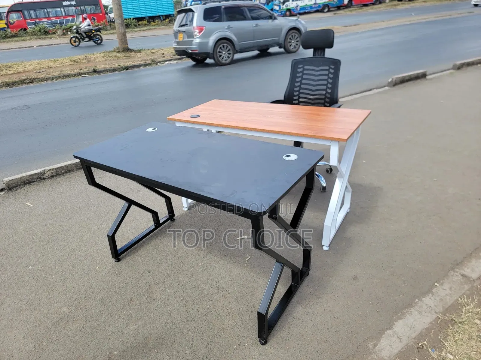 Modern Office Desk With Ergonomic Office Chair | Workstation Set
