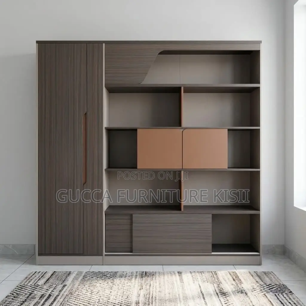 Office Cabinet; Imported Modern Wall-to-Wall Office Cabinet