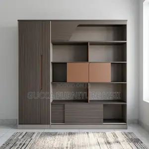 Office Cabinet; Imported Modern Wall-to-Wall Office Cabinet