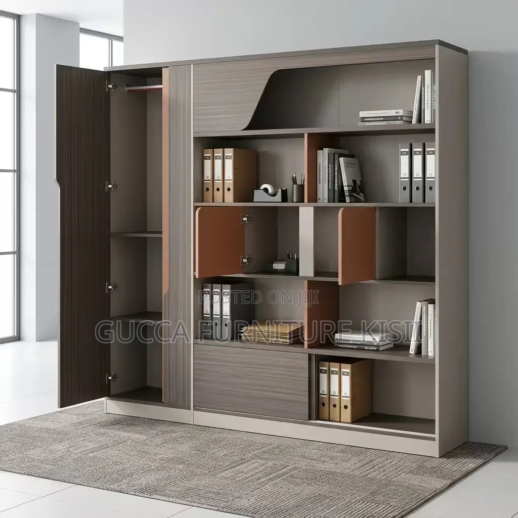 Office Cabinet; Imported Modern Wall-to-Wall Office Cabinet