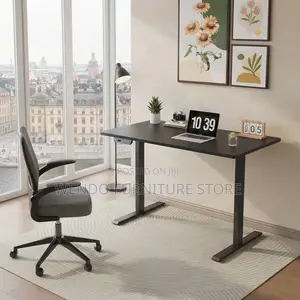 Office Desk; Black 120CM Lendew Adjustable Office Desk