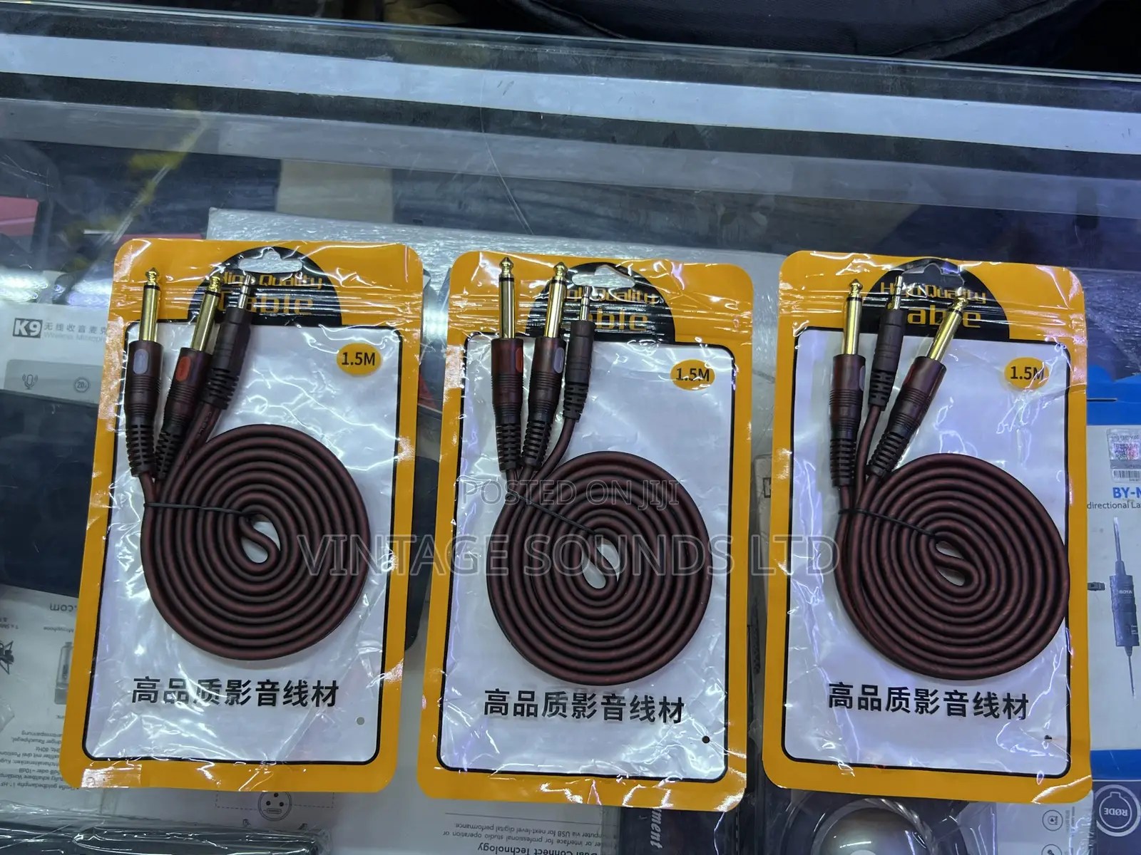 3.5mm Stereo to Dual 6.35mm Audio Cable 1.5 Meters( One Piece)