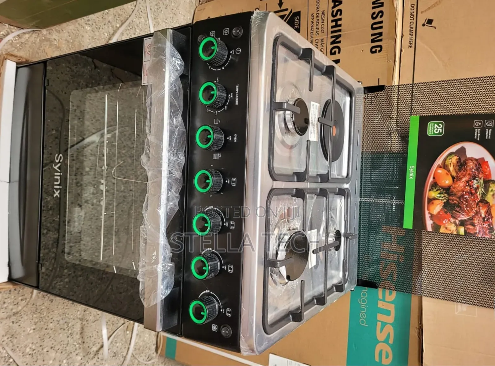Syinix 60by60 3+1 Standing Cooker 
With Electric Oven