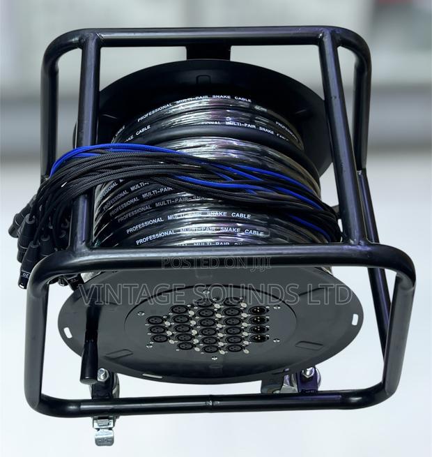 24-Channel 30m Mic Audio Snake Cable | 19" Rackmount Box