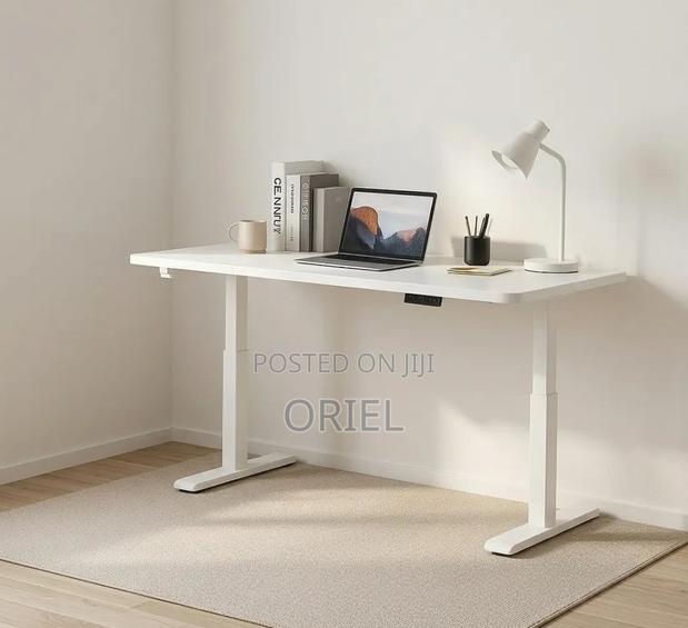 Electic Office Computer Desk : 1.4M White Standing Desk - thumbnail 2