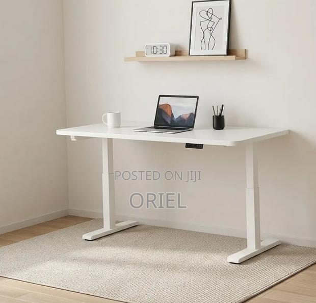 Electic Office Computer Desk : 1.4M White Standing Desk - thumbnail 4