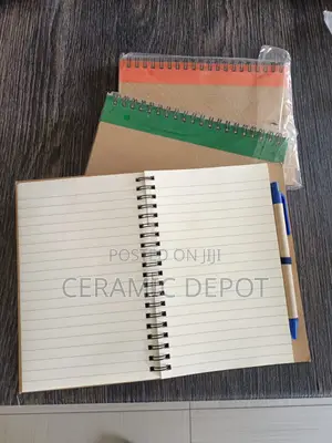 Ecofriendly Note Books Pack of 3pcs,Single Ruled, Spiral.with Pen Free