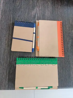Ecofriendly Note Books Pack of 3pcs,Single Ruled, Spiral.with Pen Free