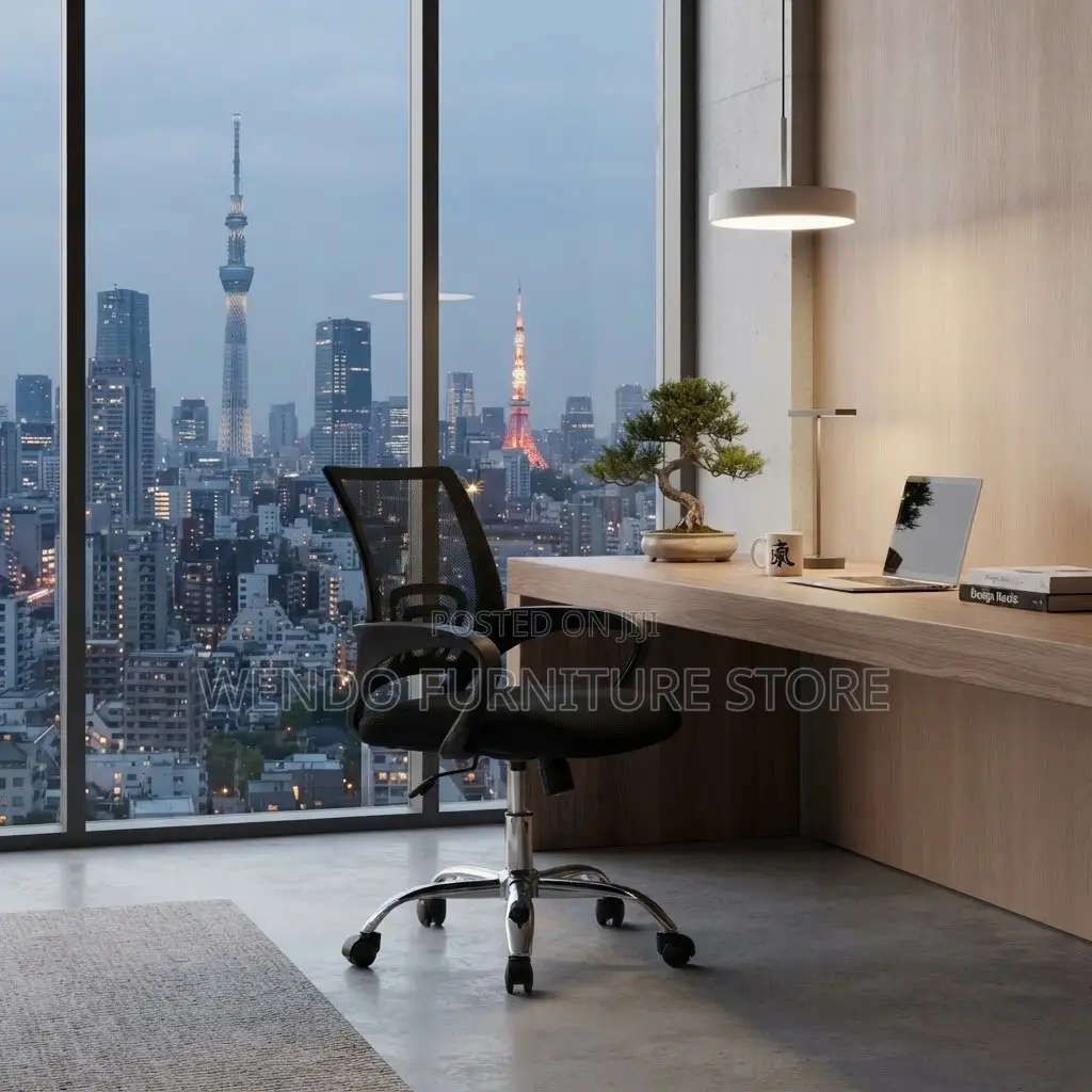 Office Chairs; Mesh Ergonomic Office Fabric Seat With Mid Backrest