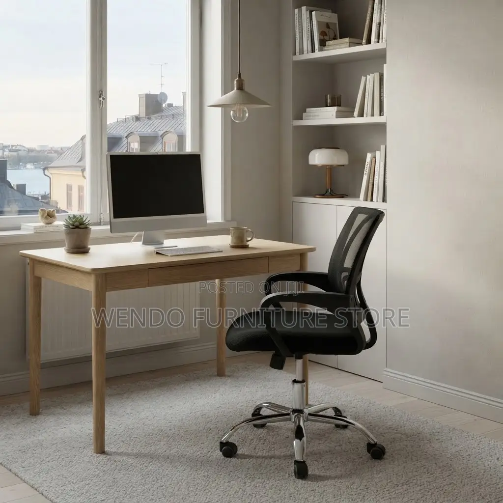 Office Chairs; Mesh Ergonomic Office Fabric Seat With Mid Backrest
