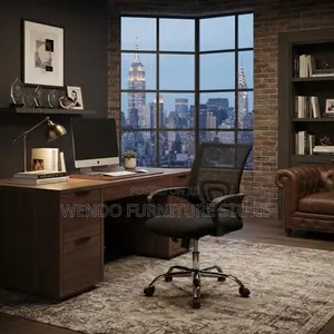 Office Chairs; Mesh Ergonomic Office Fabric Seat With Mid Backrest