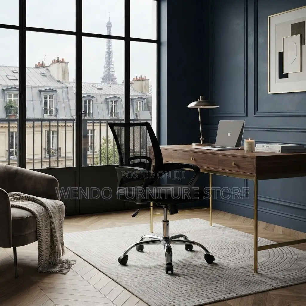 Office Chairs; Mesh Ergonomic Office Fabric Seat With Mid Backrest