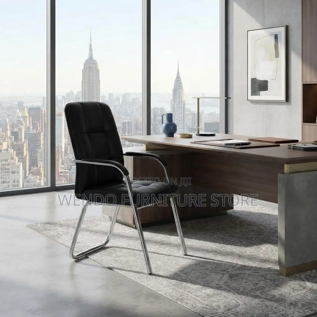 Office Chairs; Visitors Mid Backrest Leather Reception Chairs