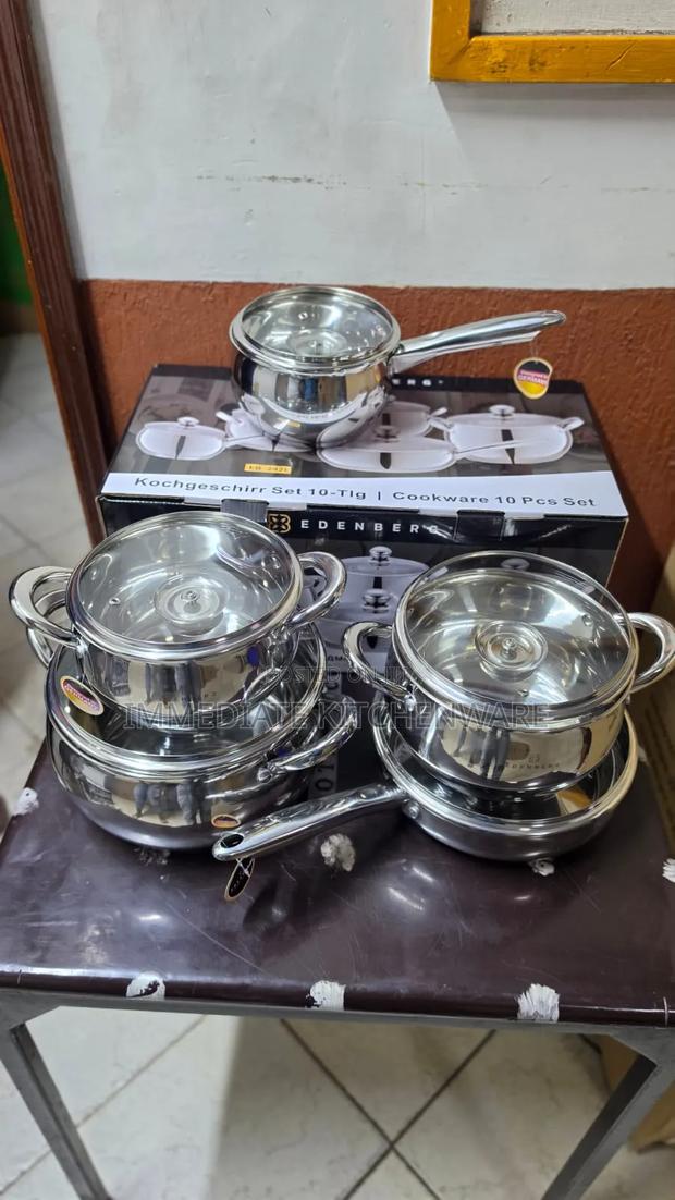 10 Pieces Edenburg Stainless Steel Cookware Set