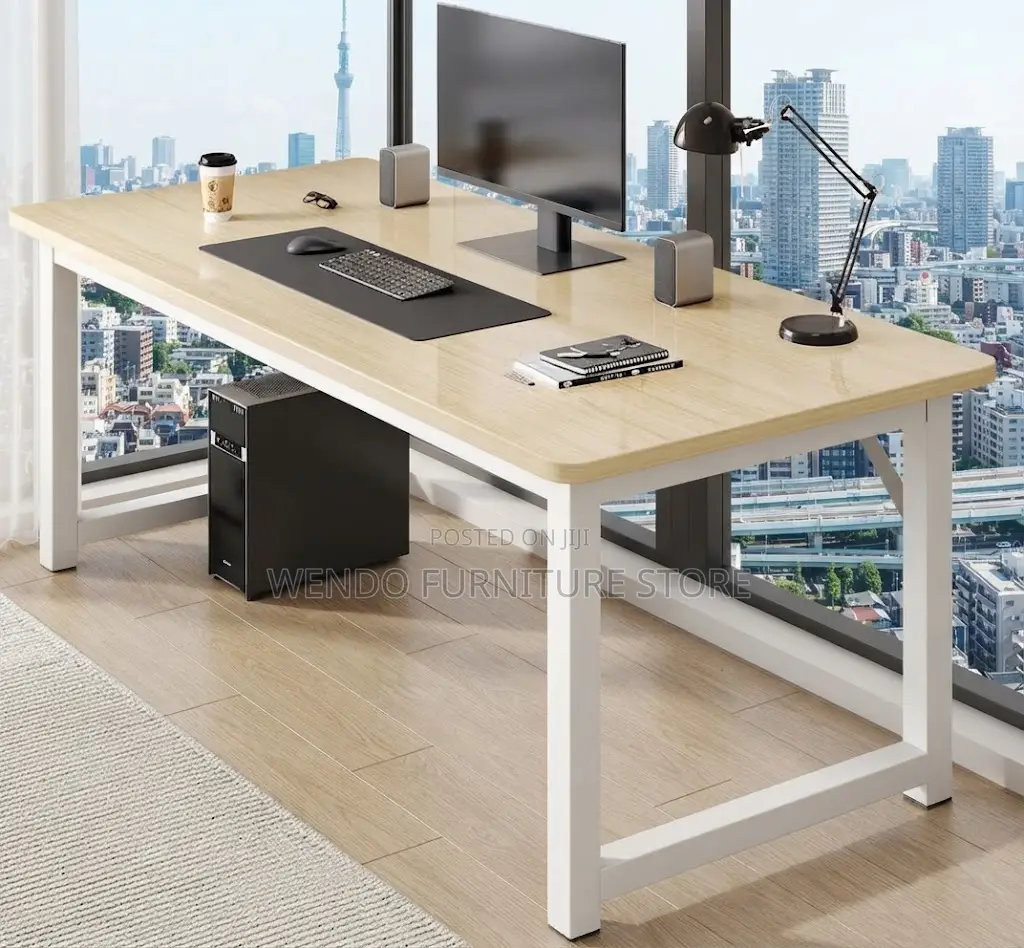 Office Desk; Brown Ergonomic Home Office Laptop Table