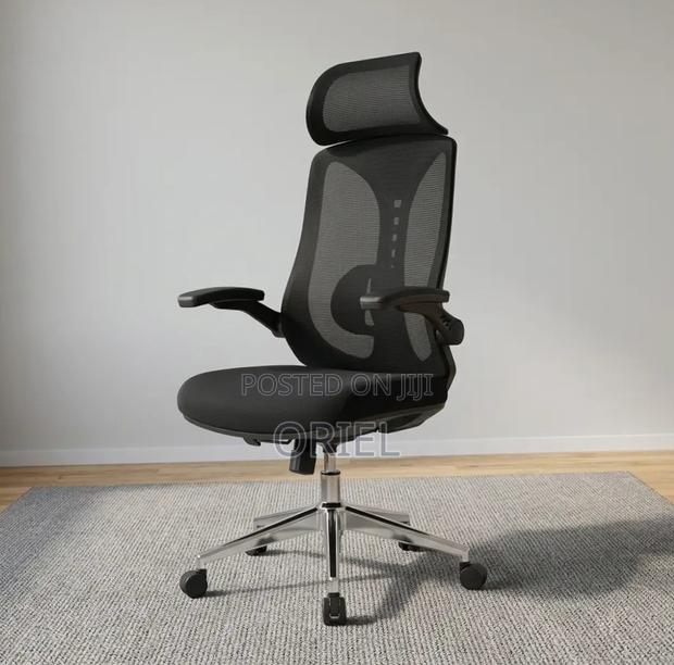 Office Chair : Ergonomic Swivel Chair With Flip Up Armrests