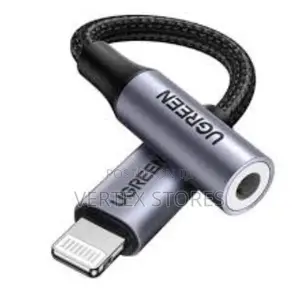 UGREEN US211 Lightning Male to 3.5mm Female Audio Adapter-Dark Grey