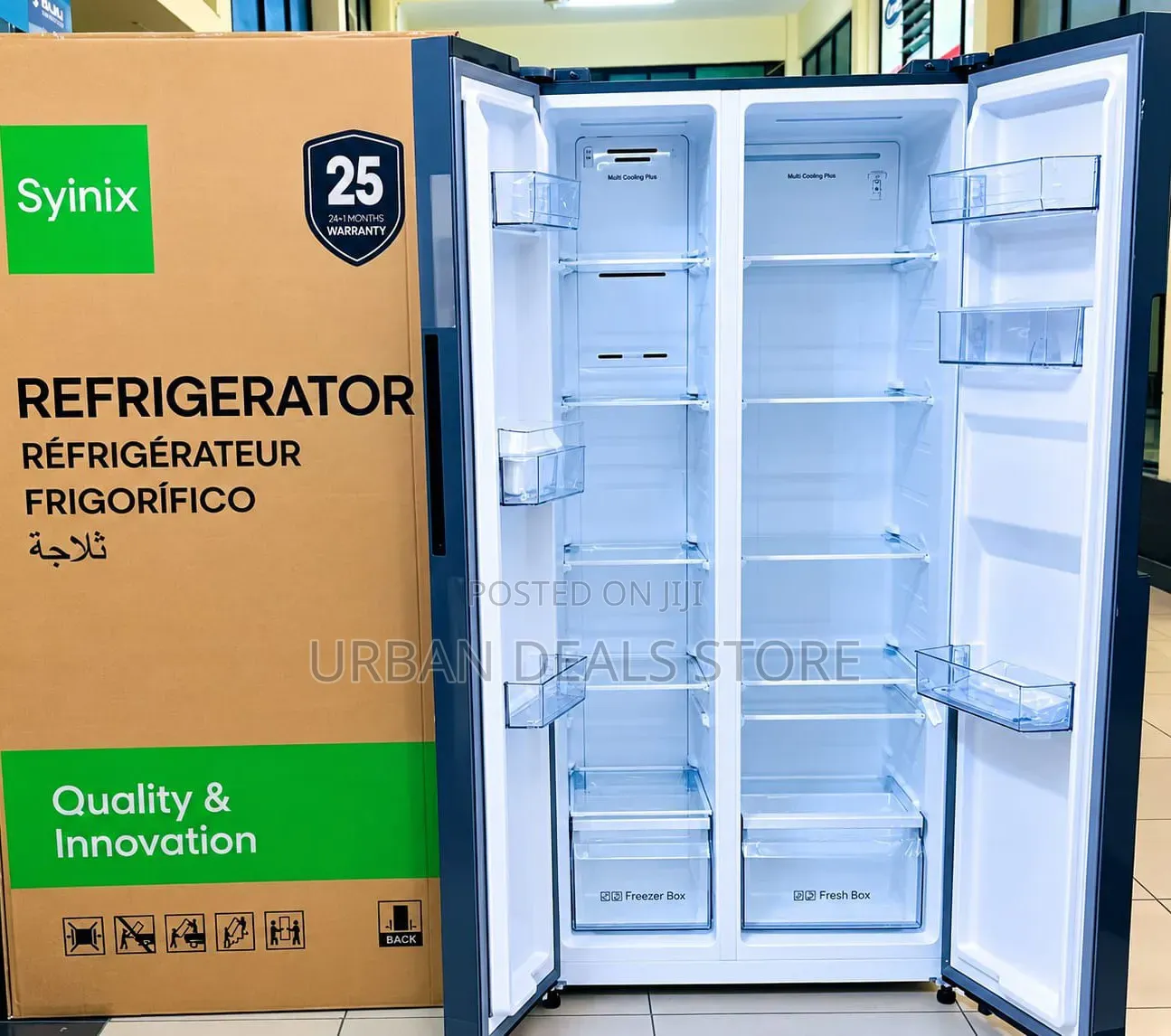 Syinix 460l Side-by-Side No Frost Refrigerator