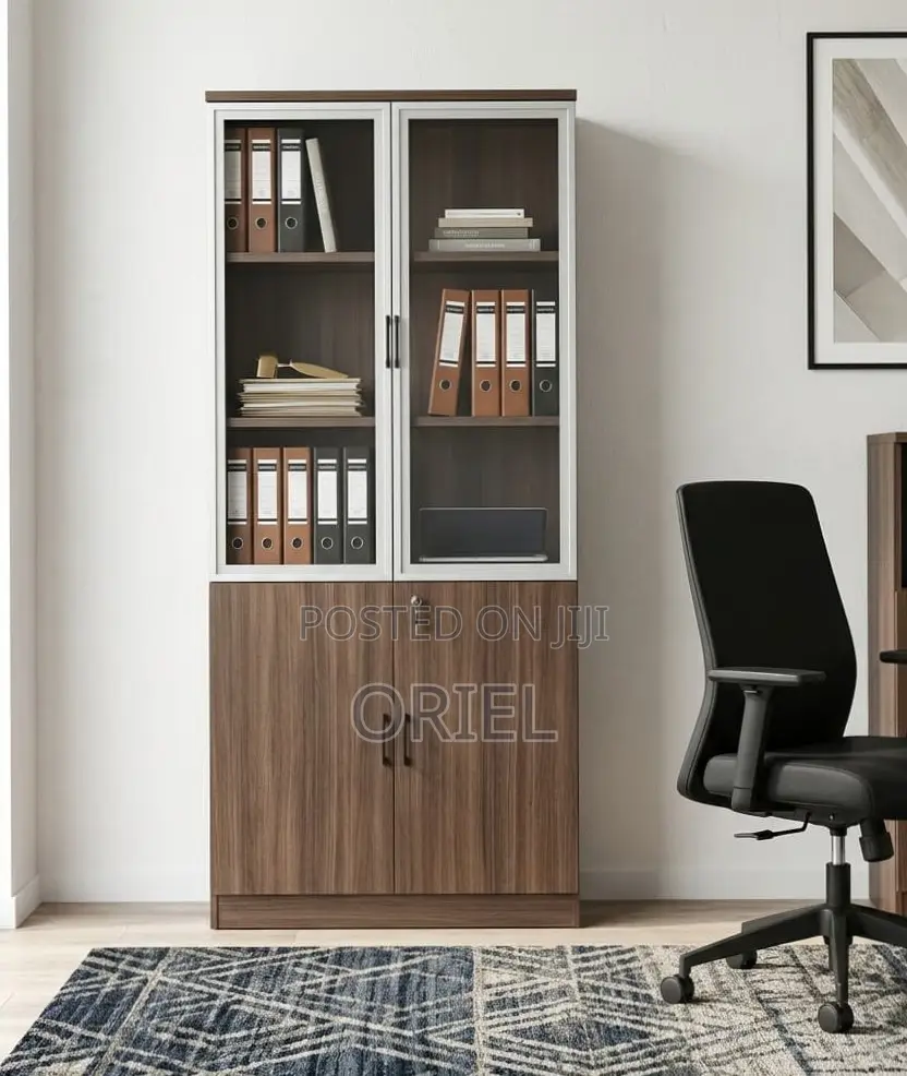2-Door Wooden Office Cabinet : Modern Wooden Storage Cabinet