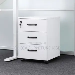 Pedestal Cabinet; 3-Drawer Compact Mobile Storage Cabinet