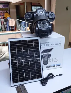 3 Lenses 3 Screen V380 Triple Lens 4g PTZ Solar Camera