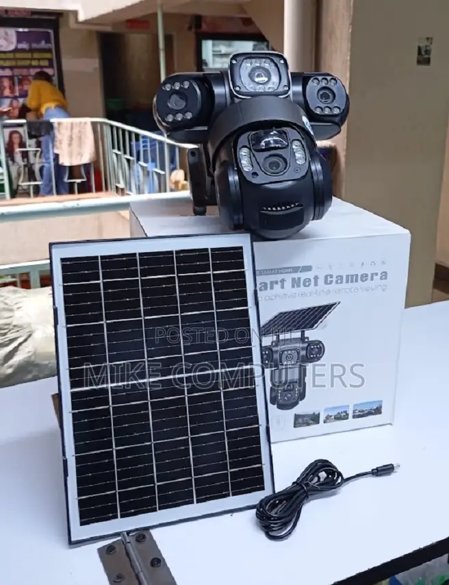 3 Lenses 3 Screen V380 Triple Lens 4g PTZ Solar Camera