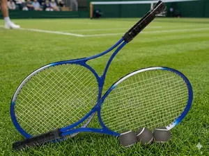 Two Premium Tennis Rackets, Three High-Visibility Balls,& Bag Cover