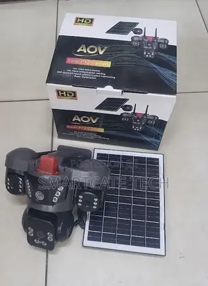 AOV 3-Lens 4G Solar PTZ CCTV Camera – V380 Smart Security