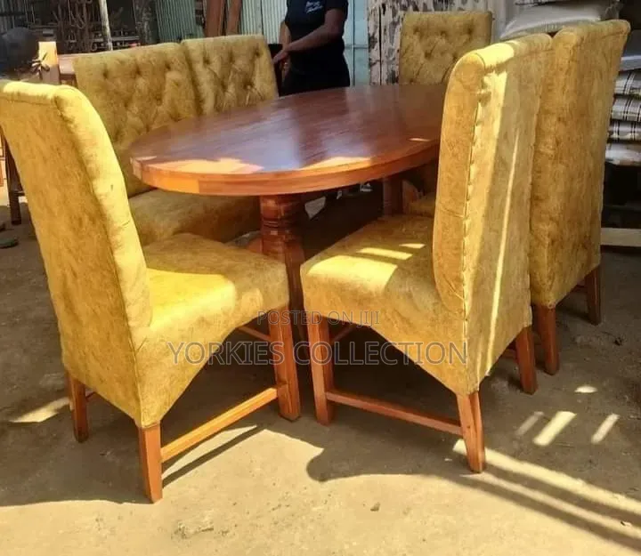 Elegant Oval 6-Seater Dining Set