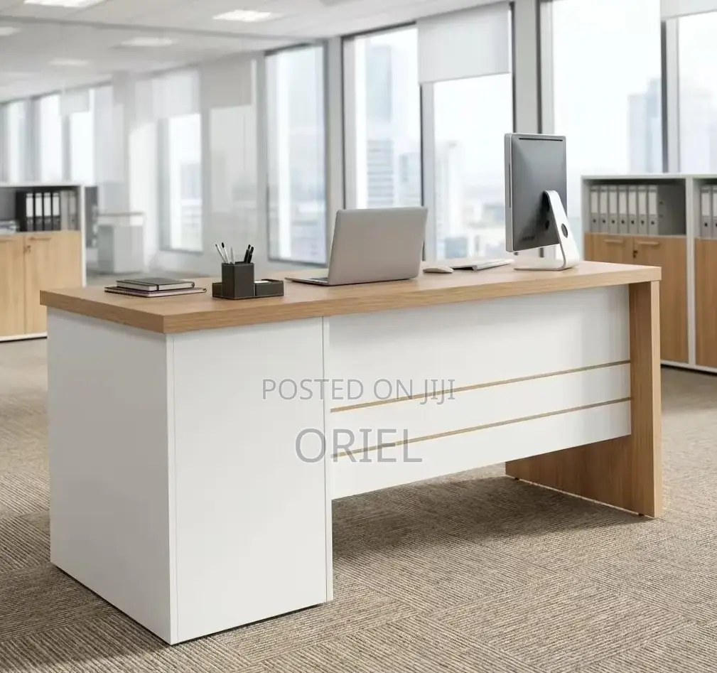 Executive Office Desk : 1.4M Staff Desk With Storage