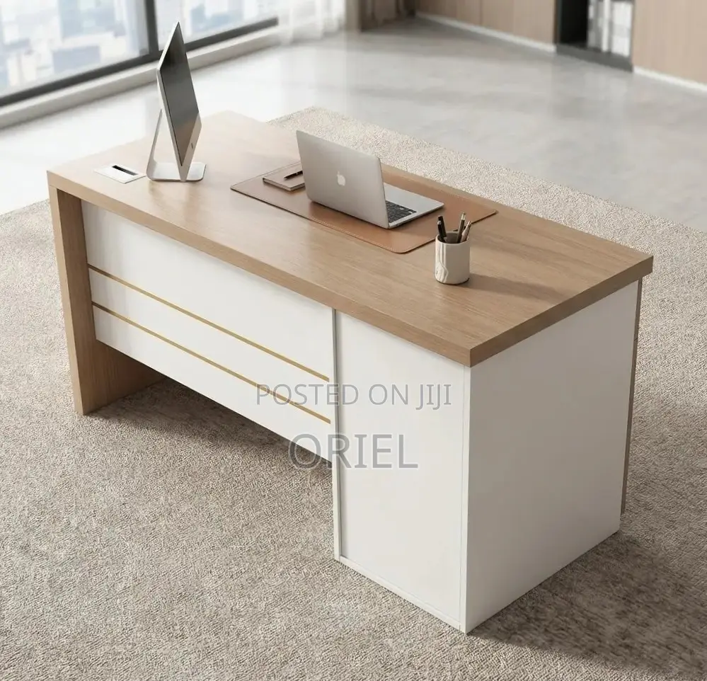 Executive Office Desk : 1.4M Staff Desk With Storage