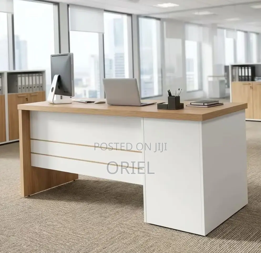 Executive Office Desk : 1.4M Staff Desk With Storage