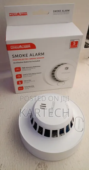 Wisualarm Home Smoke Detector With Loud 85dB Alarm