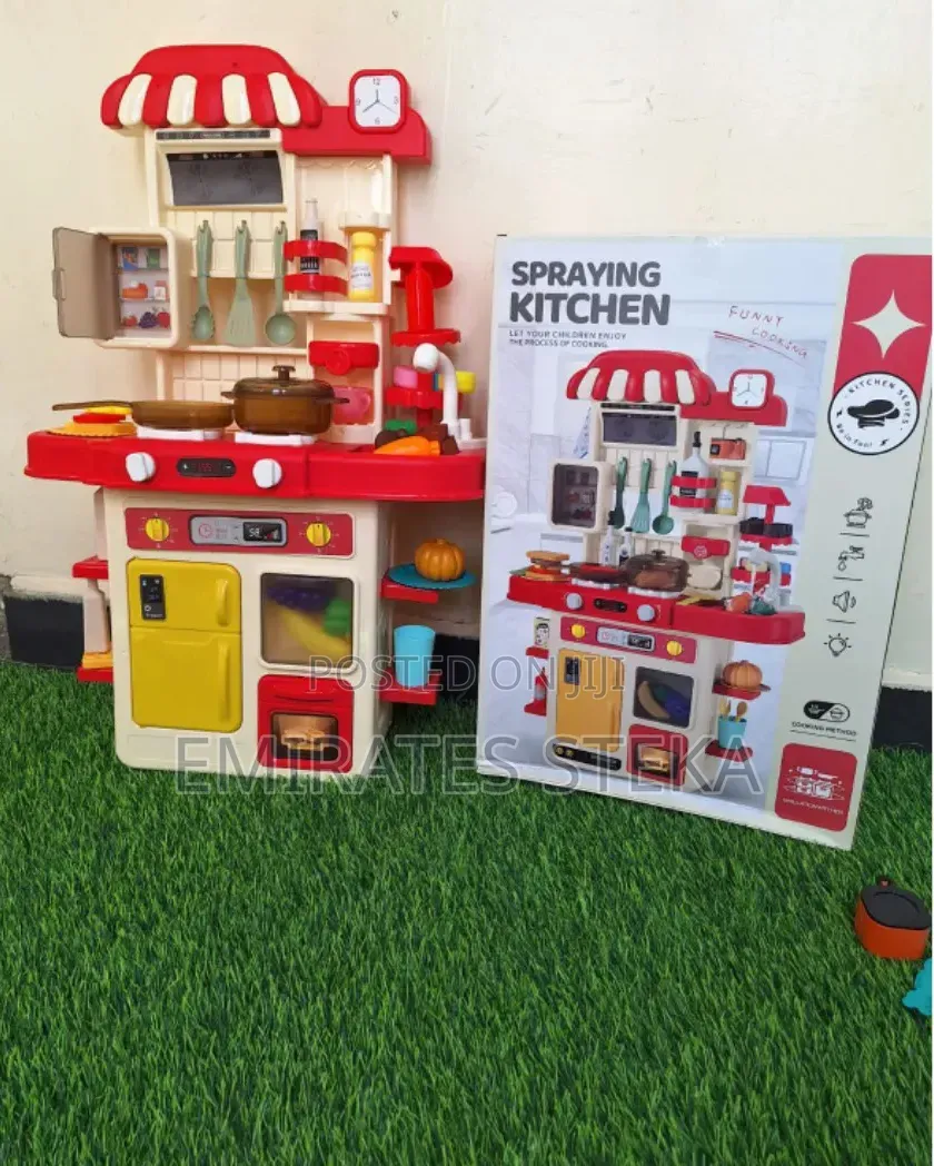 48Pcs Kids Kitchen Play Set Large 70cm Pretend Cooking Set