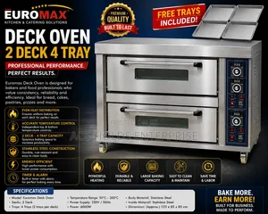 Euromax Deck Oven 2 Deck 4 Tray With Free Trays - Kitchen/ Catering