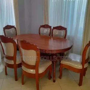 Elegant Oval 6-Seater Dining Set