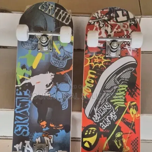 Skateboard With Rubber Wheels