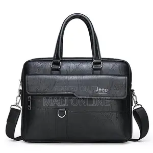 Jeep Men’s Leather Laptop Bag Business Briefcase Shoulder Handbag