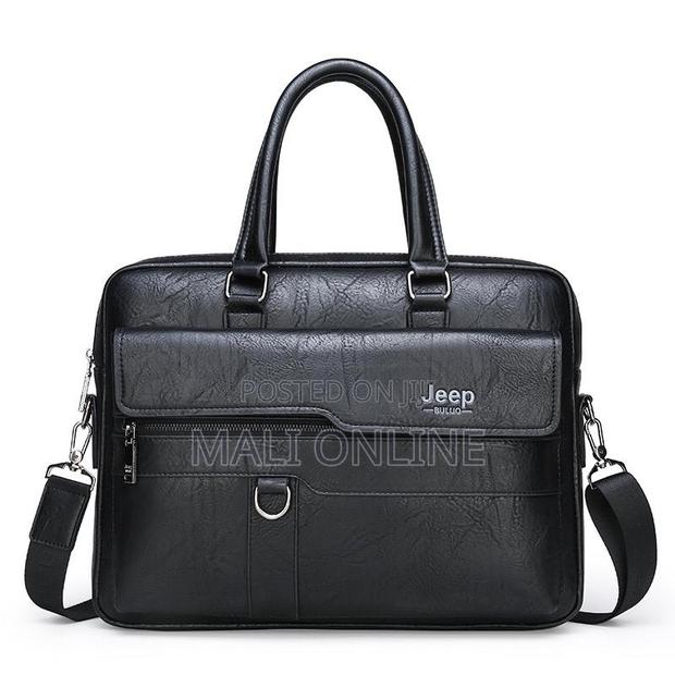 Jeep Men’s Leather Laptop Bag Business Briefcase Shoulder Handbag