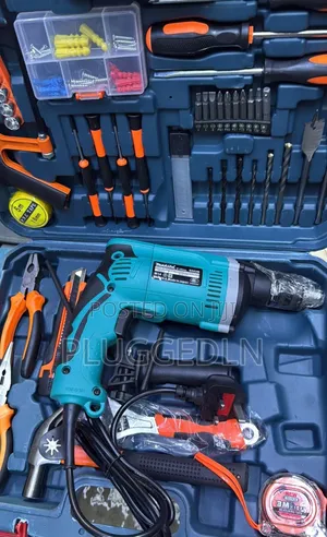 Makita  Impact Hammer Drill and Comprehensive Tool Set.