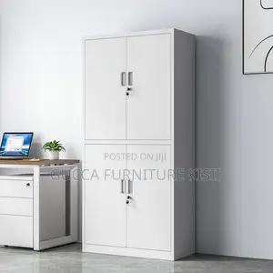 Office Cabinet; 4 Doors Lockable Storage Cabinet