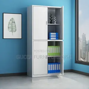 Office Cabinet; 4 Doors Lockable Storage Cabinet