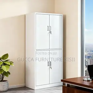 Office Cabinet; 4 Doors Lockable Storage Cabinet